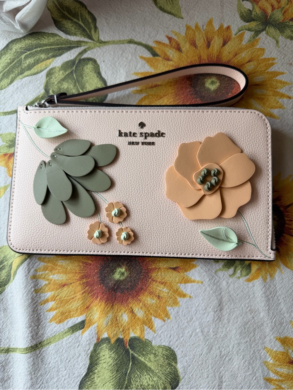 ππΌπ KATE SPADE RAE PEACH MEDIUM SATCHEL AND LUCY FLORAL WRISTLET ππΌπ NWT ππΌπ - Picture 11 of 16